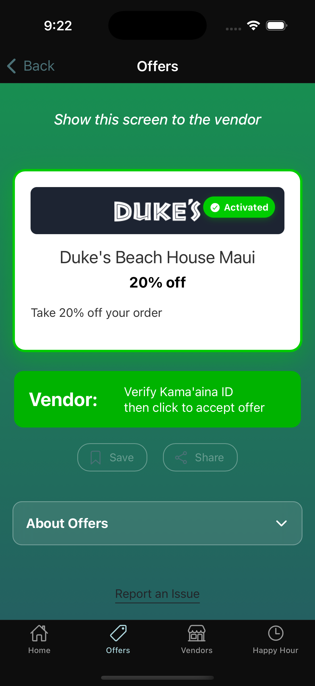 Active Kama'āina offer